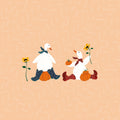 Ducks in the Pumpkin Patch III Mural Wallpaper - pure wallpaper artwork