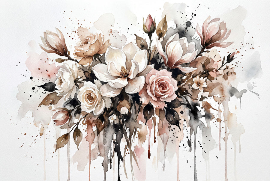 Spring Bouquet - Watercolor Flower Series Mural Wallpaper
