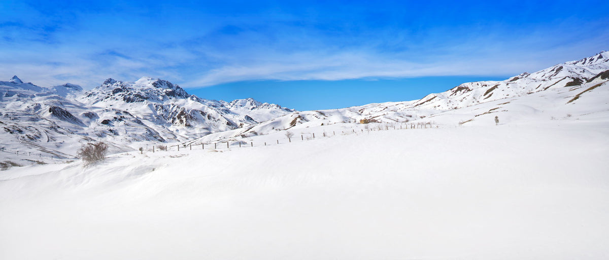 Alpine Serenity White Blue Mural Wallpaper - pure wallpaper artwork