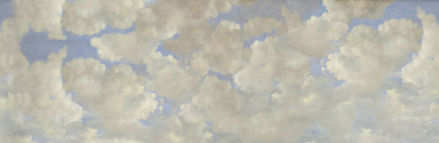 Cloud Wallpaper Mural – Sky Wall Mural – Painted Dreamy Clouds, Bright printable artwork