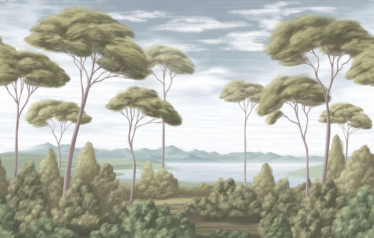 Verdant Horizon, New Day Mural Wallpaper - pure wallpaper artwork