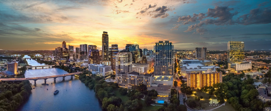 Austin Skyline Mural Wallpaper