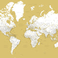 World Map Cities - Andrew Mural Wallpaper - pure wallpaper artwork