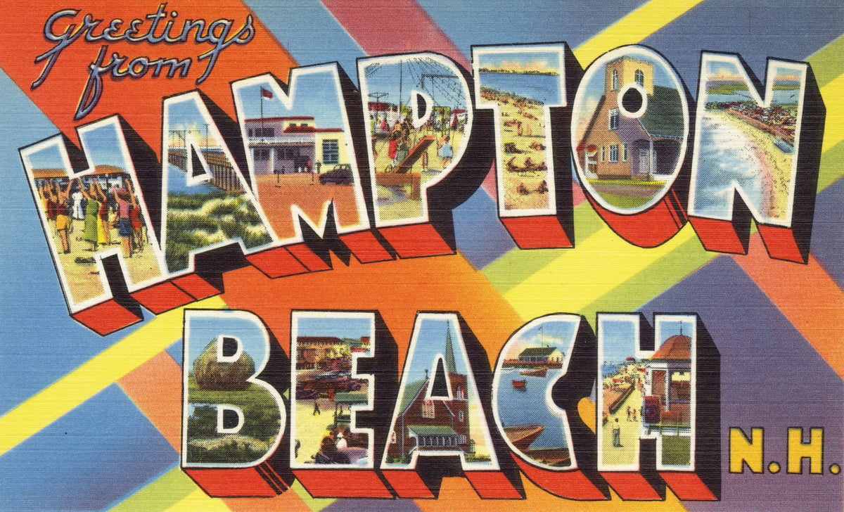 Greetings From Hampton Beach Mural Wallpaper - pure wallpaper artwork