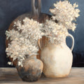 Golden Hydrangeas I White Mural Wallpaper - pure wallpaper artwork