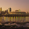Riverfront Sunset Panorama Mural Wallpaper - pure wallpaper artwork