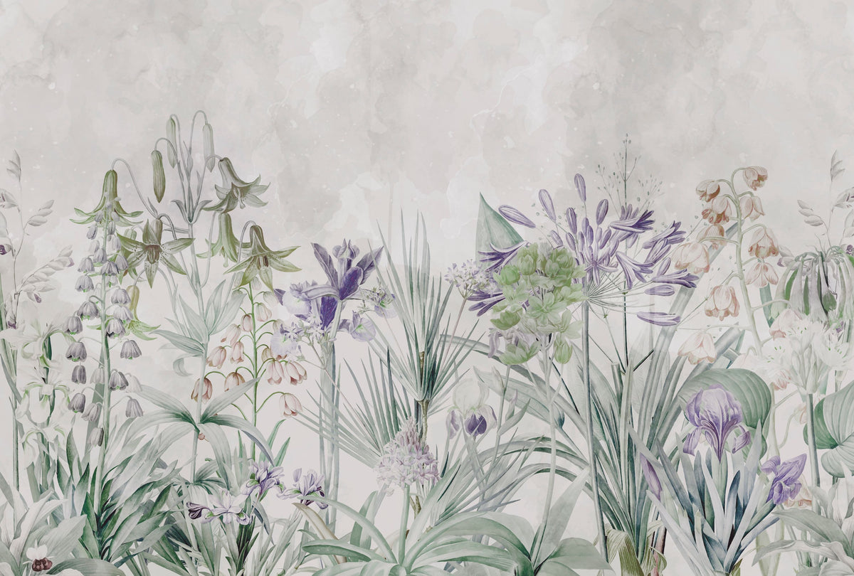 Field of Dreams Deep Purple Mural Wallpaper - pure wallpaper artwork