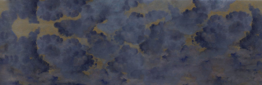 Cloud Wallpaper Mural – Sky Wall Mural – Painted Dreamy Clouds, Indigo printable artwork