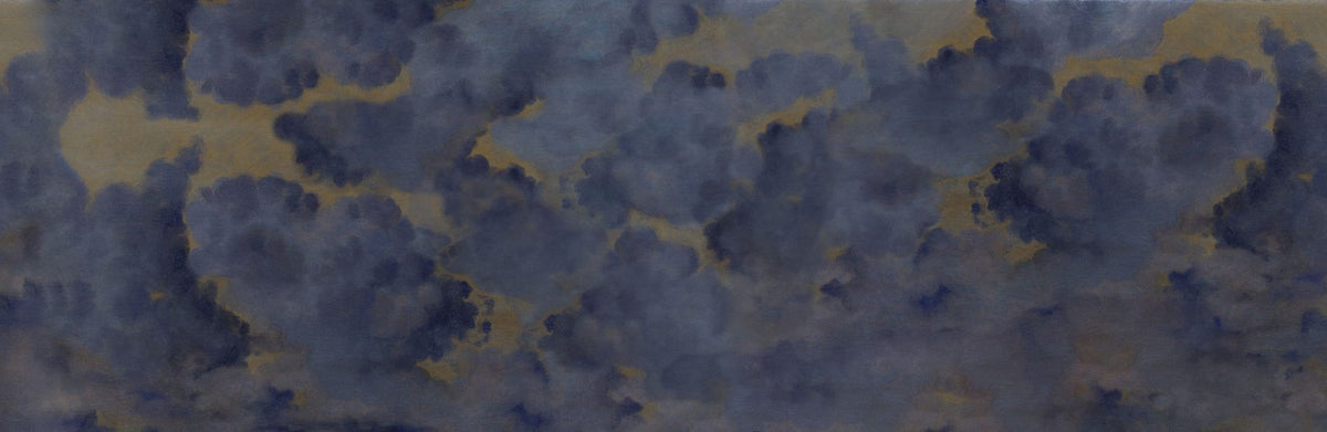 Painted Dreamy Clouds, Indigo Mural Wallpaper - pure wallpaper artwork