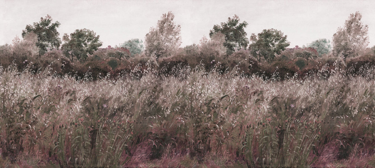 Meadow Whisper, Fall Red Mural Wallpaper - pure wallpaper artwork