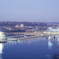 Twilight Riverfront Mural Wallpaper - pure wallpaper artwork