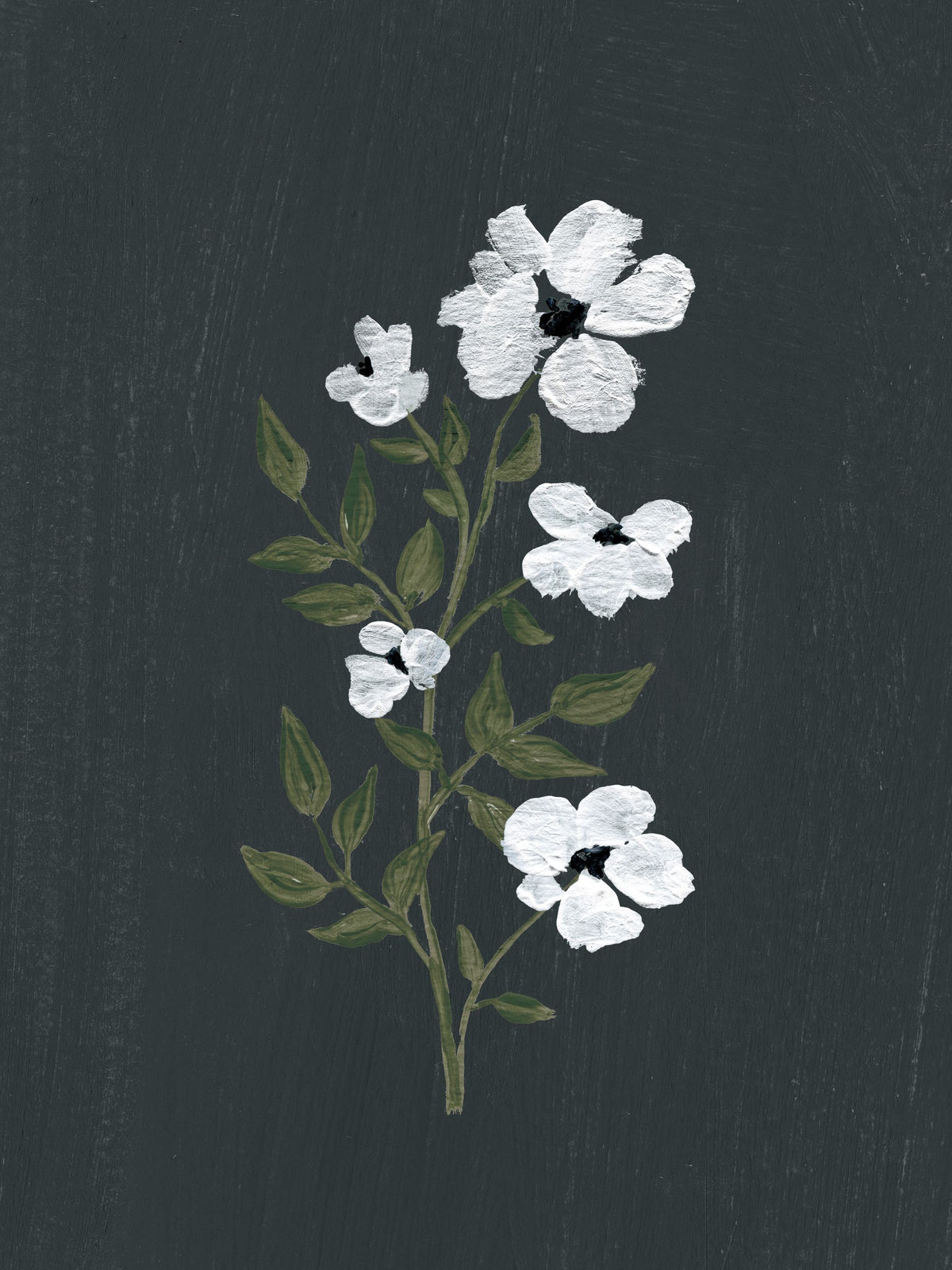 Pretty Little Flower III Black Mural Wallpaper - pure wallpaper artwork