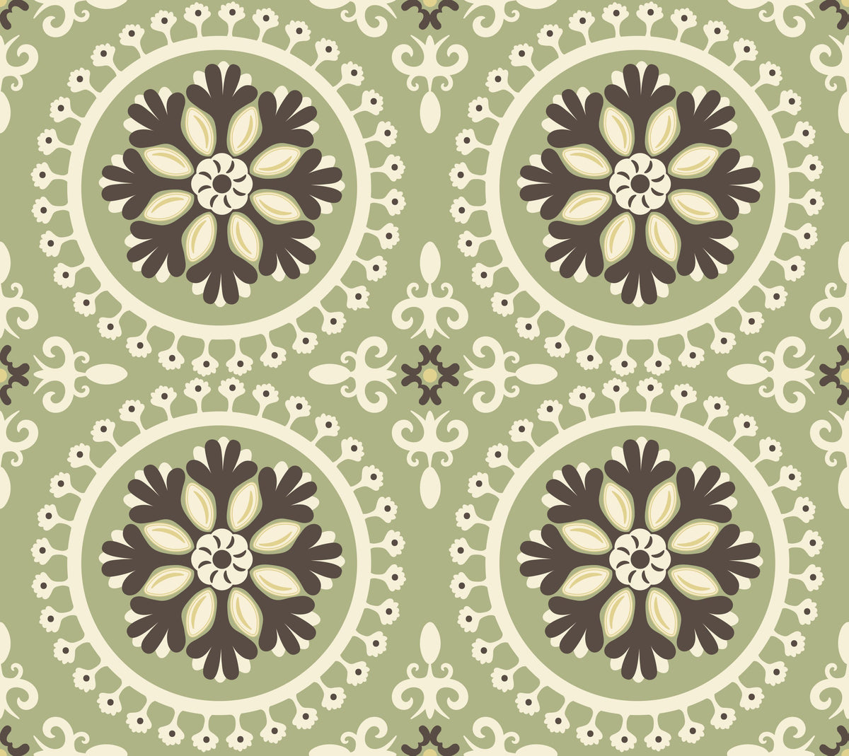 Geo Floral, Pistachio Mural Wallpaper - pure wallpaper artwork