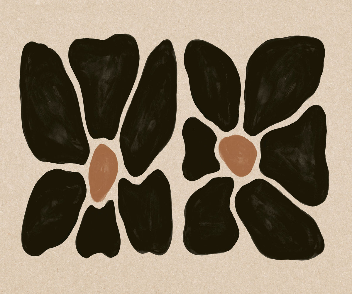 Mod Floral II Mural Wallpaper - pure wallpaper artwork