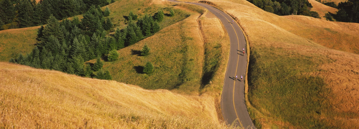 Cycling Through Golden Hills Mural Wallpaper - pure wallpaper artwork