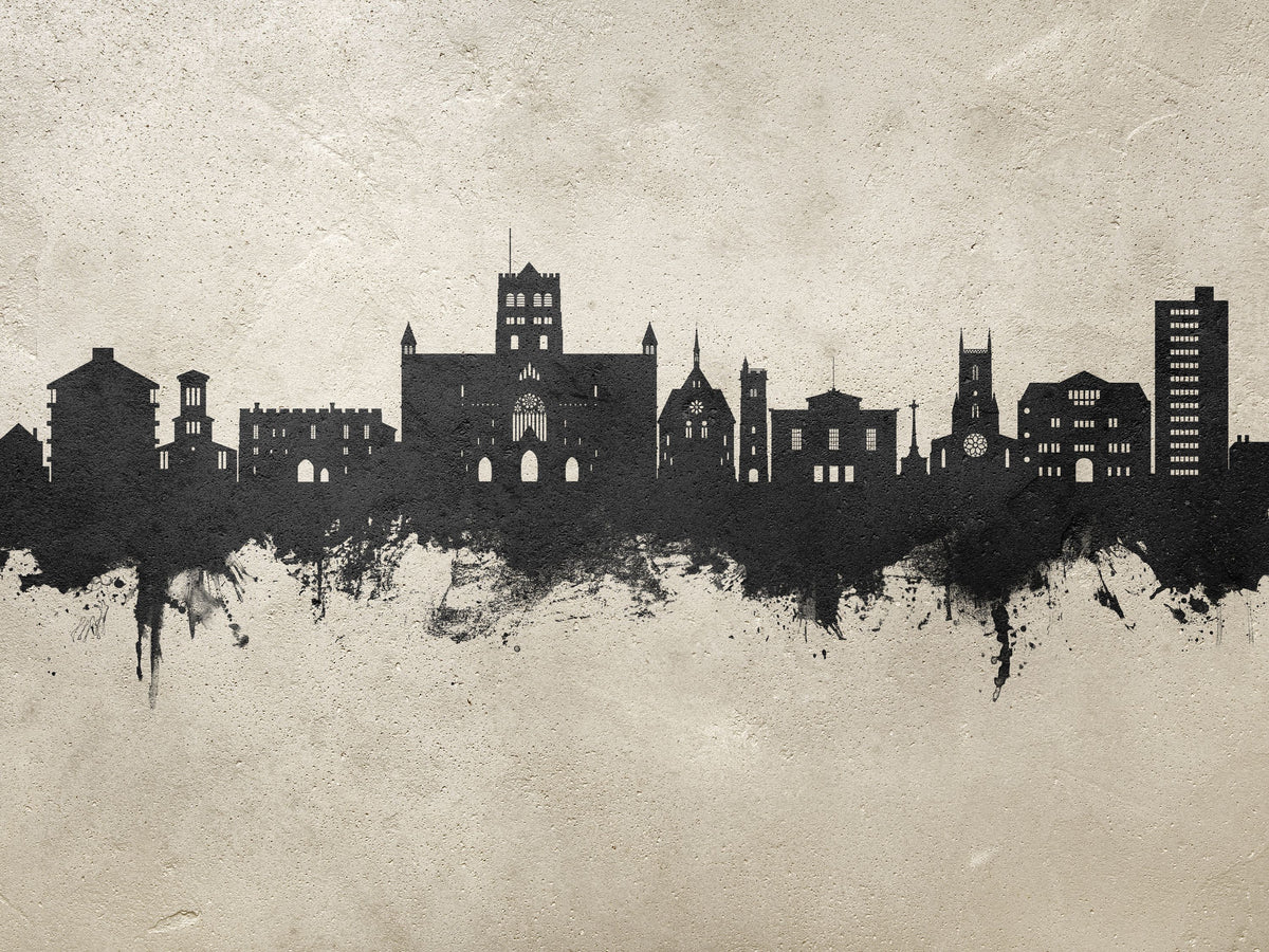 St Albans England Skyline Concrete Mural Wallpaper - pure wallpaper artwork