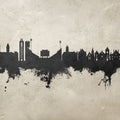 Lawrence Kansas Skyline Concrete Mural Wallpaper - pure wallpaper artwork