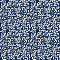 Hedge in Bloom, Indigo Blue Mural Wallpaper - pure wallpaper artwork