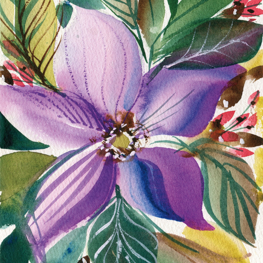 Floral Burst II Mural Wallpaper