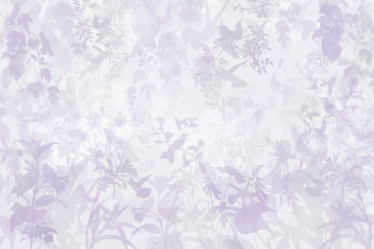 Watermark Birds Mural Wallpaper - Light Tone - pure wallpaper artwork