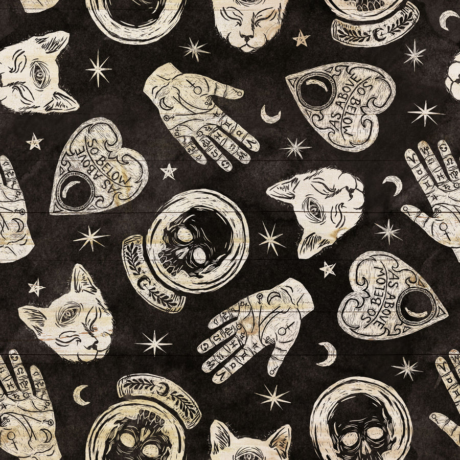 Symbolic Halloween Black Mural Wallpaper
