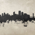 Sacramento California Skyline Concrete Mural Wallpaper - pure wallpaper artwork