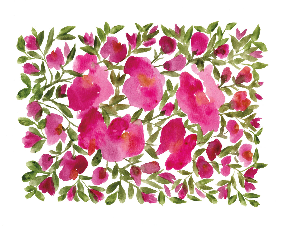 Rose Blooms Mural Wallpaper - Red Tone - pure wallpaper artwork