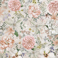 Flowers and Stripes Mural Wallpaper - pure wallpaper artwork