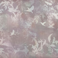 Birds in the Fog Red Mural Wallpaper - pure wallpaper artwork