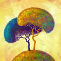 Intertwined Trees Mural Wallpaper - pure wallpaper artwork