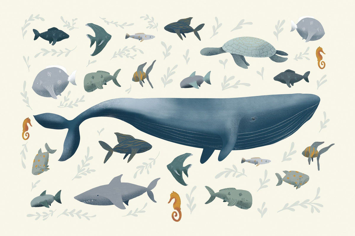 Ocean Life Mural Wallpaper - pure wallpaper artwork