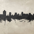 Salt Lake City Utah Skyline Concrete Mural Wallpaper - pure wallpaper artwork