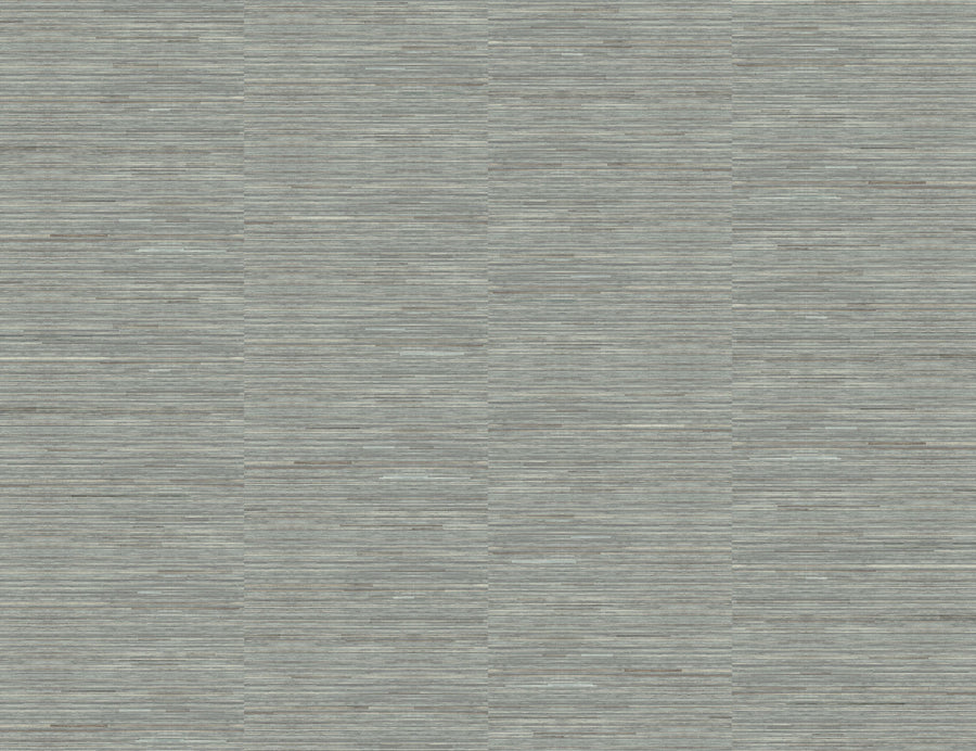Faux Grasscloth with Visible Seams, Stone Grey Mural Wallpaper