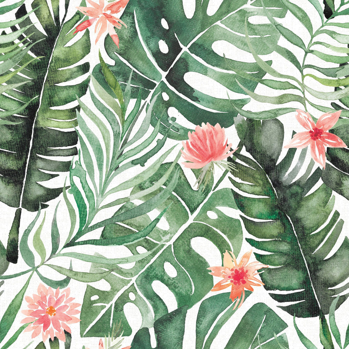 Paradise Foliage Mural Wallpaper - pure wallpaper artwork