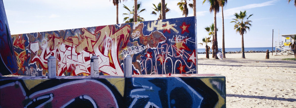 Beach Graffiti Boulevard Mural Wallpaper - pure wallpaper artwork