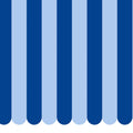 Scalloped Circus Stripes, Blue on Blue Mural Wallpaper - pure wallpaper artwork