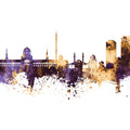 Damascus Syria Skyline Purple & Gold Mural Wallpaper - pure wallpaper artwork