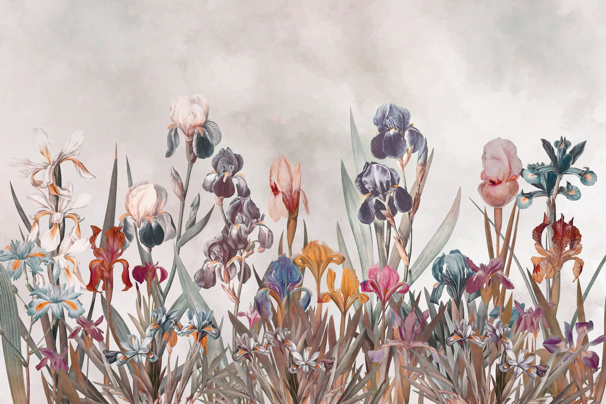 Iris Field Depth Mural Wallpaper - pure wallpaper artwork