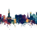 Exeter England Skyline Blue & Bronze Mural Wallpaper - pure wallpaper artwork