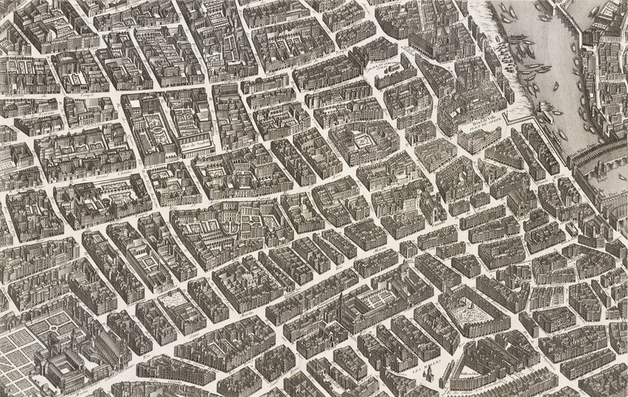 18th Century Streets of Paris Mural Wallpaper
