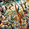 Jungle Symphony Mural Wallpaper - pure wallpaper artwork