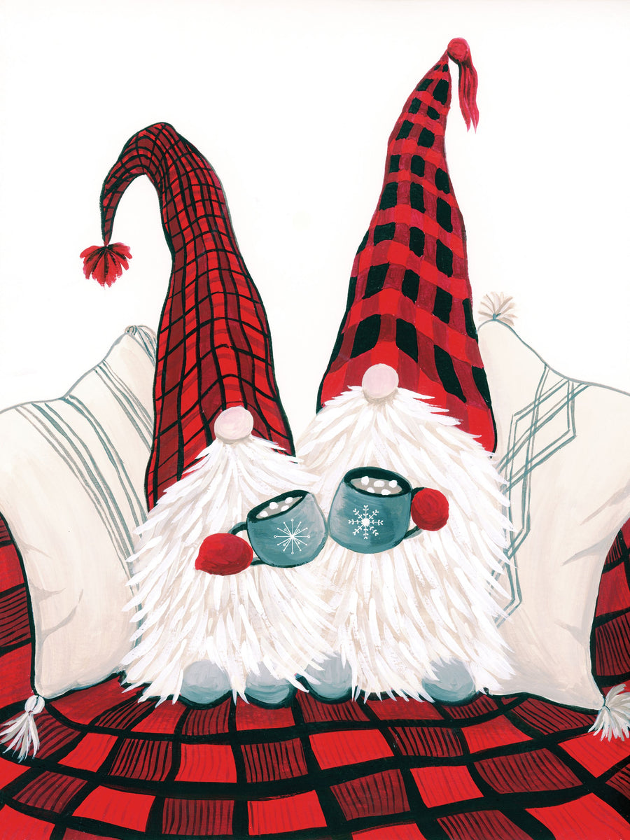 Christmas Gnomes Cocoa Party II Mural Wallpaper