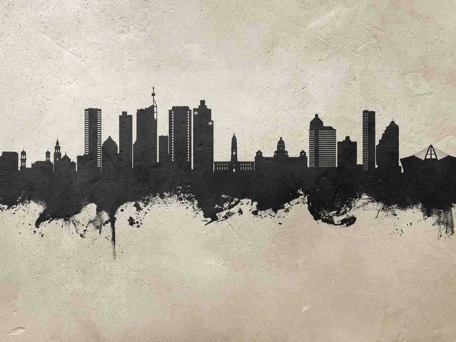 Durban South Africa Skyline Concrete Mural Wallpaper