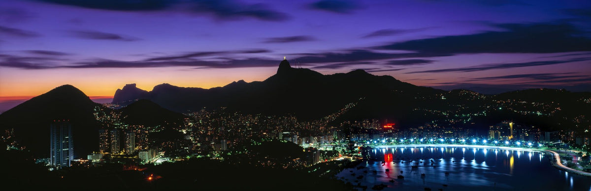 Rio Twilight Harbor Mural Wallpaper - pure wallpaper artwork