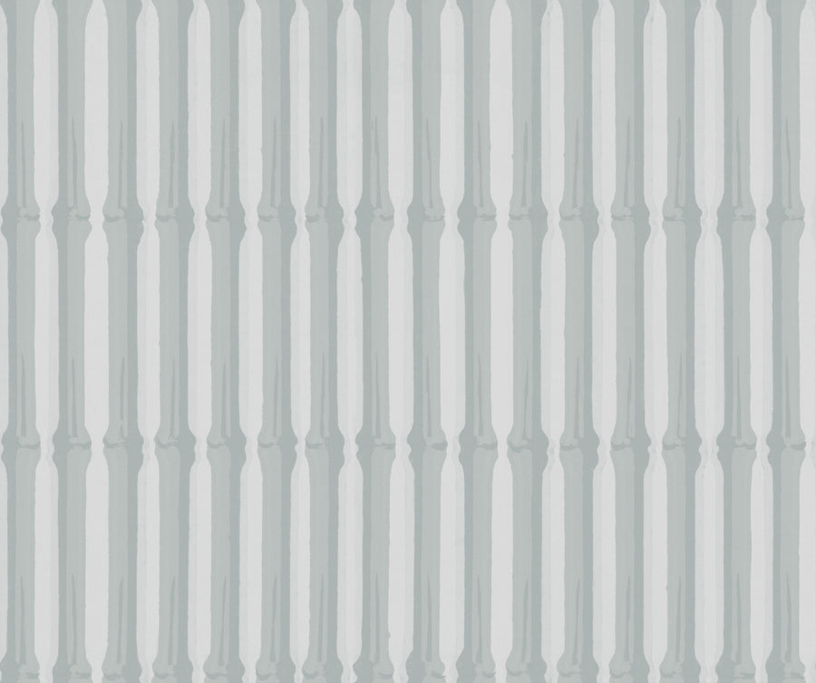Bamboo Stripes, Duck Egg Mural Wallpaper