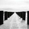 Winter Dock Mural Wallpaper - pure wallpaper artwork