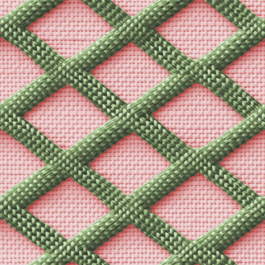 3D Embroidery Trellis Mural Wallpaper