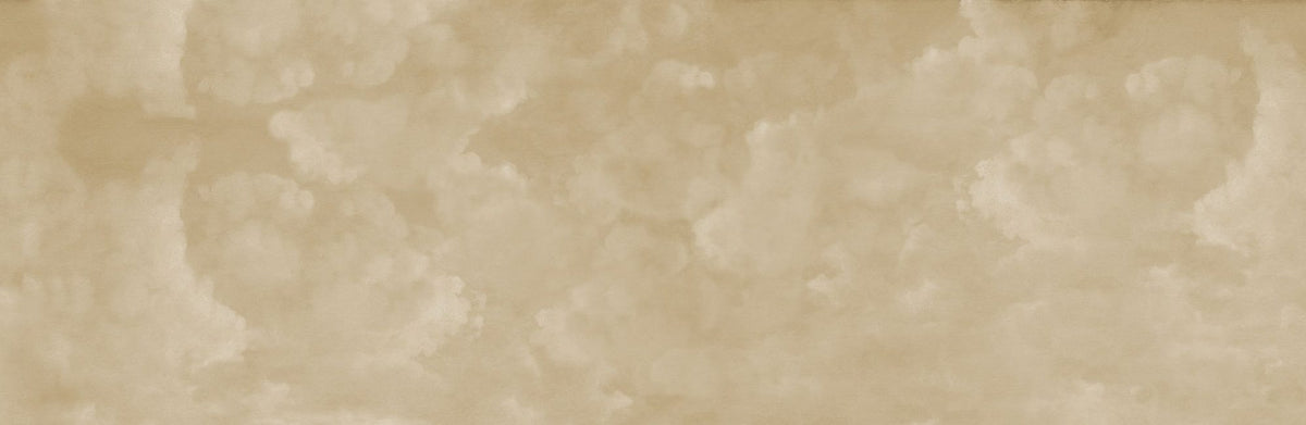 Painted Dreamy Clouds, Butter Yellow Mural Wallpaper - pure wallpaper artwork