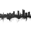 Lubbock Texas Skyline Black & White Mural Wallpaper - pure wallpaper artwork