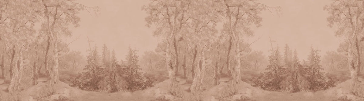 Forest Wallpaper Mural – Woodland Wall Mural – Forest Immersion Pale Terra